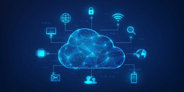 A blue cloud with icons AI-generated content may be incorrect.